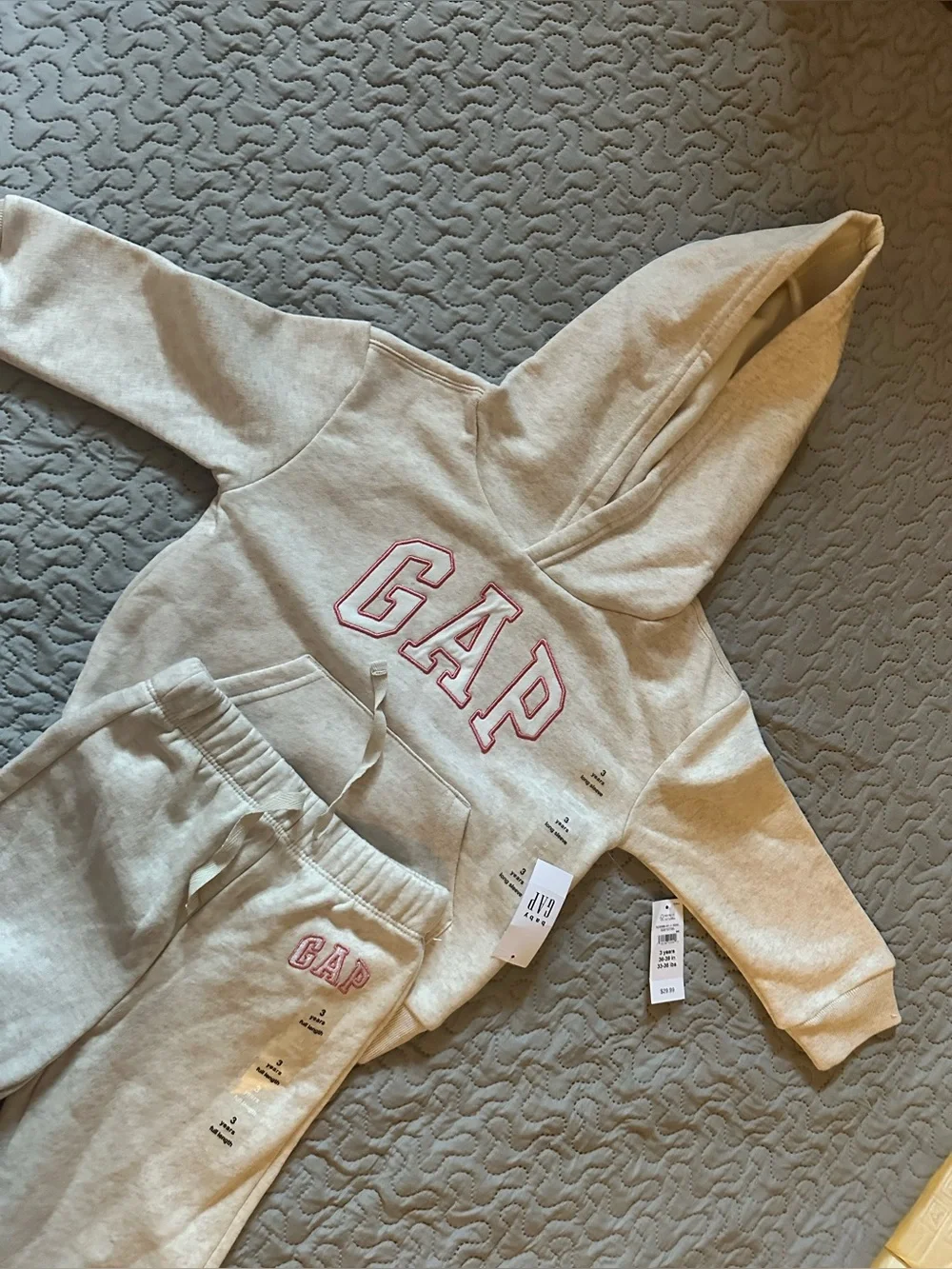 GAP Kids Cream Hoodie & Jogger Set